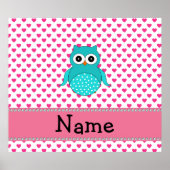 Persoonlijke schattige uil poster (Voorkant)