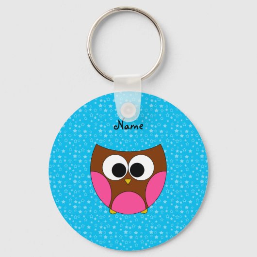 Persoonlijke schattige uil sleutelhanger (Voorkant)