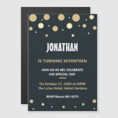 Persoonlijke schattige verjaardag magnetische uitnodiging (Voorkant / Achterkant)