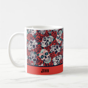 Persoonlijke Schedelrozen Koffiemok