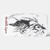 Persoonlijke schets voor paarden Case-Mate iPhone case (Achterkant (horizontaal))