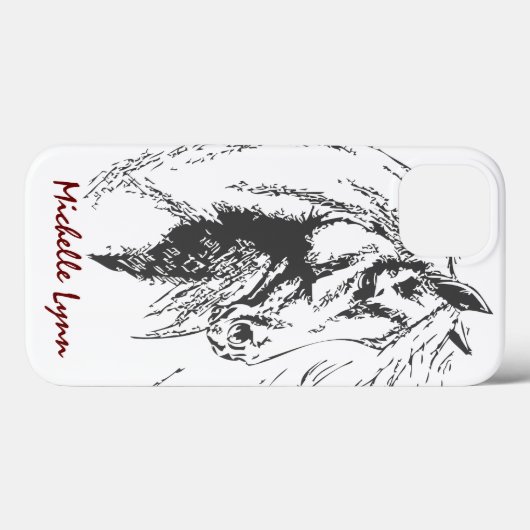 Persoonlijke schets voor paarden Case-Mate iPhone case (Achterkant (horizontaal))