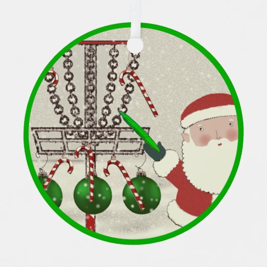 Persoonlijke schijf Golf Gift Metal Ornament (Voorkant)