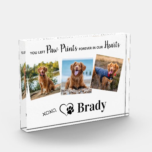 Persoonlijke schilderafdrukken in ons hart fotoblokken (Links)