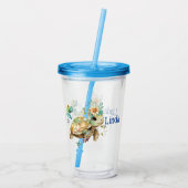 Persoonlijke Schildpad  Acryl Drinkbeker (Achterkant)