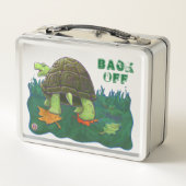 Persoonlijke Schildpad Lunchbox Wegwezen (Achterkant)
