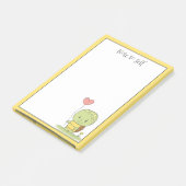Persoonlijke Schildpad Met Ballon Post-it® Notes (Schuin)