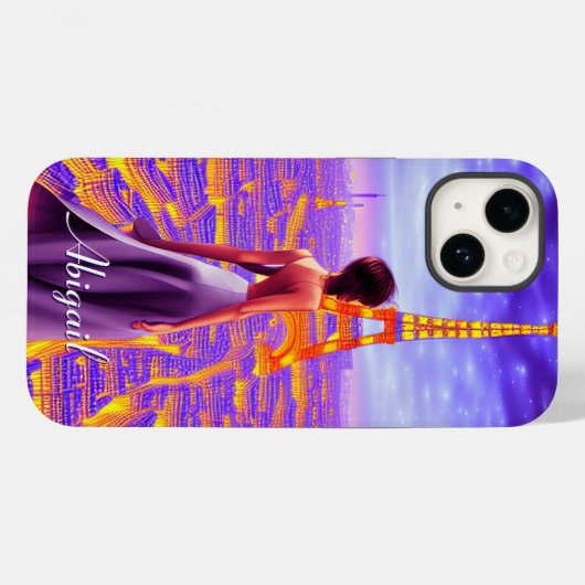 Persoonlijke schitterende estel in Parijs Case-Mate iPhone Case (Achterkant (horizontaal))