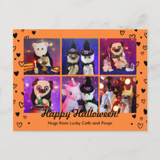 Persoonlijke schitterende zwarte hartfoto Hallowee Briefkaart