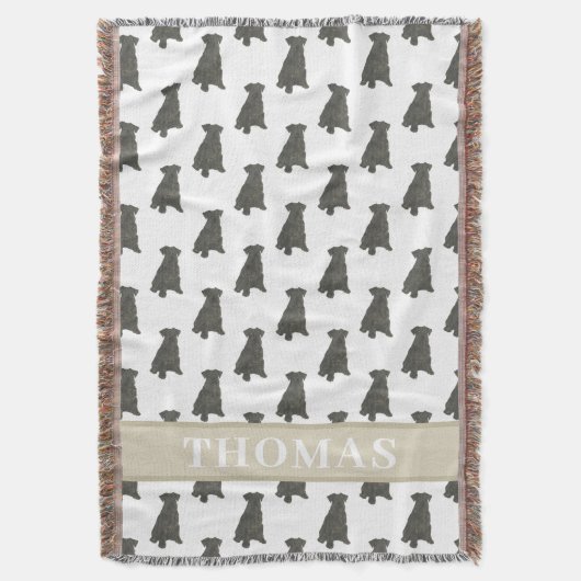 Persoonlijke Schnauzer (Zwart)  Deken (Voorkant Verticaal)