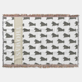 Persoonlijke Schnauzer (Zwart) Deken