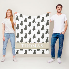 Persoonlijke Schnauzer (Zwart) Fleece Deken