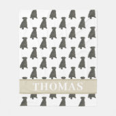 Persoonlijke Schnauzer (Zwart)  Fleece Deken (Voorkant)