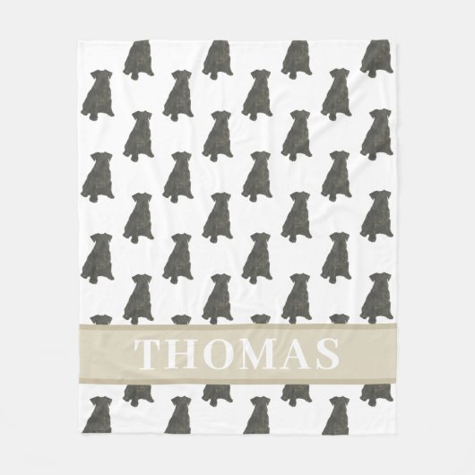 Persoonlijke Schnauzer (Zwart)  Fleece Deken (Voorkant)