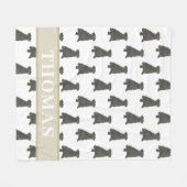 Persoonlijke Schnauzer (Zwart)  Fleece Deken (Voorkant (Horizontaal))