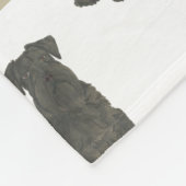 Persoonlijke Schnauzer (Zwart)  Fleece Deken (Hoek)