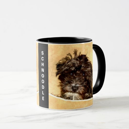 Persoonlijke Schnoodle-hond Combo-mok Mok (Voorkant rechts)