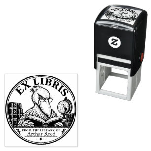 Persoonlijke Schoenbekstork Ex Libris bibliotheekb Zelfinktende Stempel
