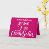 Persoonlijke schone en nuchtere kaart felroze (Gele Bloem)