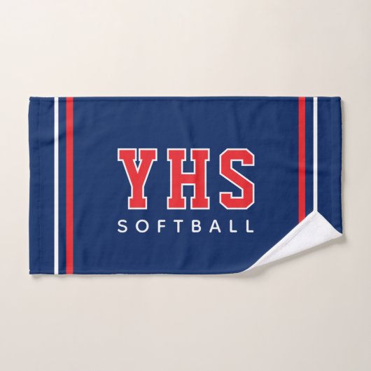 Persoonlijke School Initiaal Softbal Sport Team Handdoek (Handdoek)