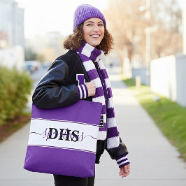 Persoonlijke school kleurblok tote bag