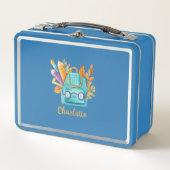 Persoonlijke school lunchbox met foto en naam (Voorkant)