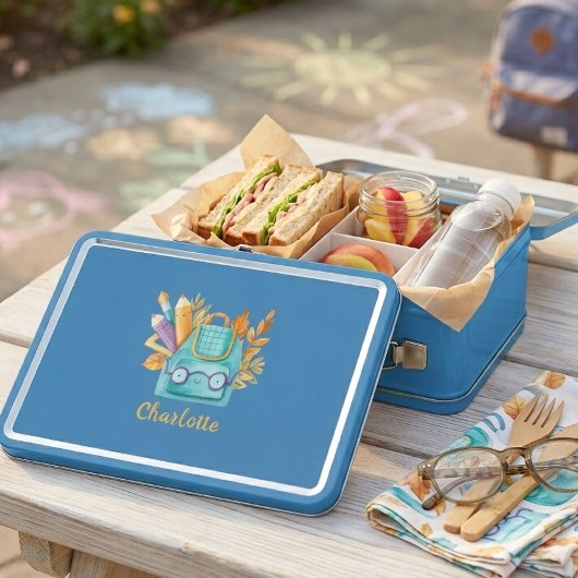 Persoonlijke school lunchbox met foto en naam