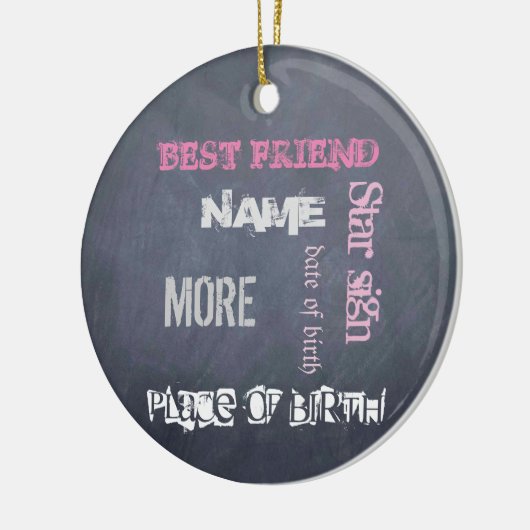 Persoonlijke schoolbord BFF-cadeaus voor beste vri Keramisch Ornament (Links)