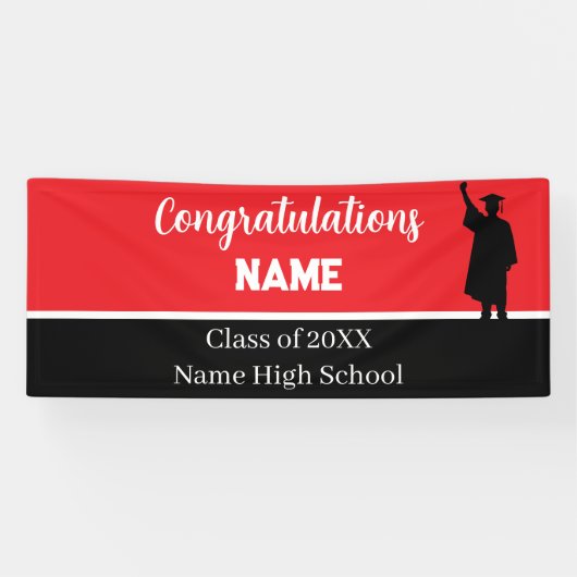 Persoonlijke schoolkleuren diploma banner (Horizontaal)