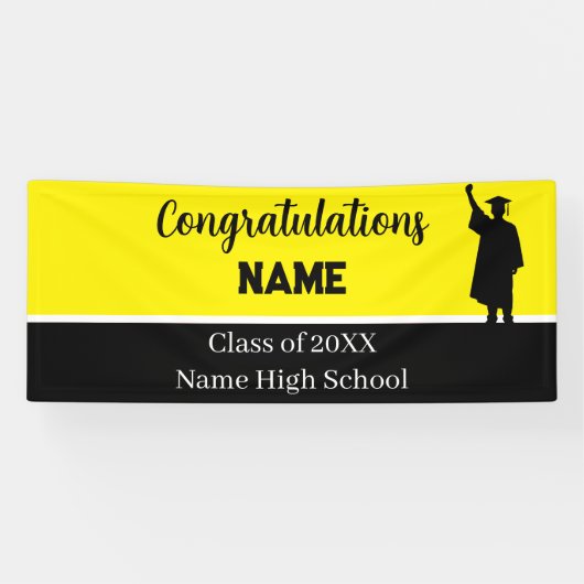 Persoonlijke schoolkleuren diploma banner (Horizontaal)