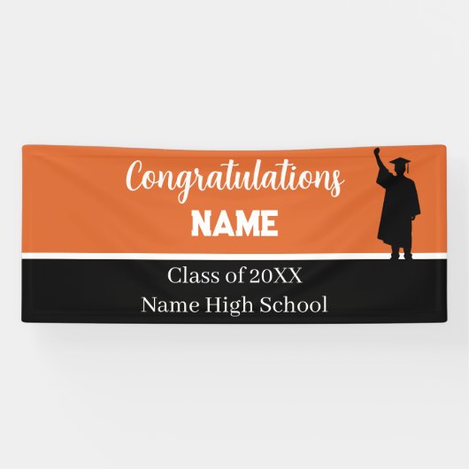 Persoonlijke schoolkleuren diploma banner (Horizontaal)