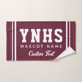 Persoonlijke schoolkleuren en initialen, teamgeest handdoek