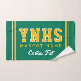 Persoonlijke schoolkleuren en initialen, teamgeest handdoek