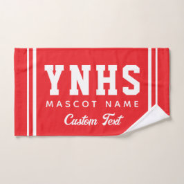 Persoonlijke schoolkleuren en initialen, teamgeest handdoek