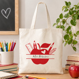 Persoonlijke schoolleraar tote bag