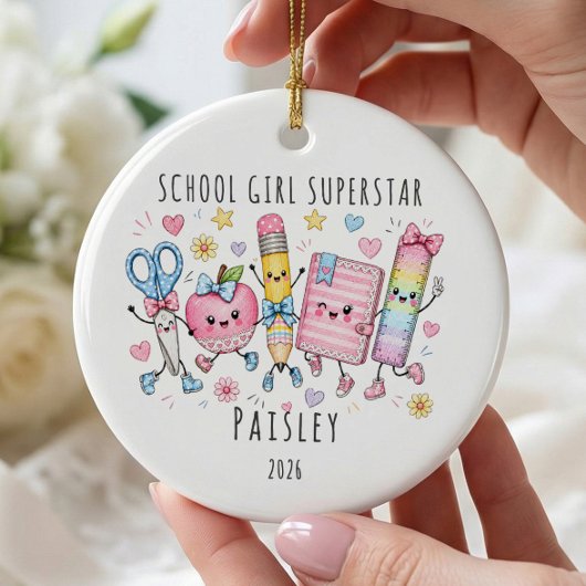 Persoonlijke Schoolmeisje Superster Ornament