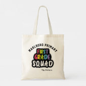 Persoonlijke schoolnaam Eerste graad Leerspanje Tote Bag (Achterkant)