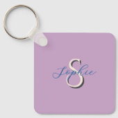 Persoonlijke schoolnaammonogram voor koppel sleutelhanger (Voorkant)