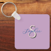 Persoonlijke schoolnaammonogram voor koppel sleutelhanger (Voorkant)