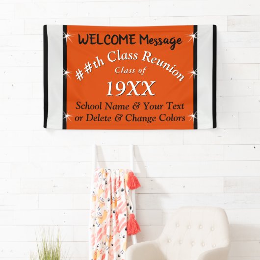 Persoonlijke schoolreübanner in uw KLEUREN Spandoek (Insitu)