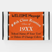 Persoonlijke schoolreübanner in uw KLEUREN Spandoek (Horizontaal)