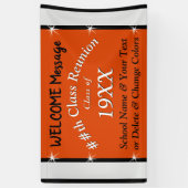 Persoonlijke schoolreübanner in uw KLEUREN Spandoek (Verticaal)