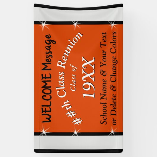 Persoonlijke schoolreübanner in uw KLEUREN Spandoek (Verticaal)