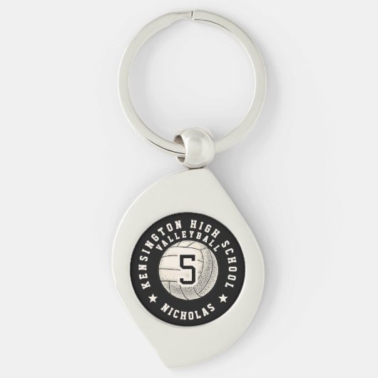 Persoonlijke Schoolteamspeler Volleybal Sleutelhanger (Voorkant)