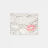 Persoonlijke schoonheidslips op marmer post-it® notes (Voorkant)