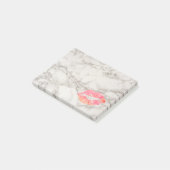 Persoonlijke schoonheidslips op marmer post-it® notes (Schuin)