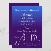 Persoonlijke Schorpioen Sterrenbeeld Feest Uitnodi Kaart (Voorkant / Achterkant)