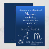 Persoonlijke Schorpioen Zodiac Party Uitnodiging (Voorkant / Achterkant)