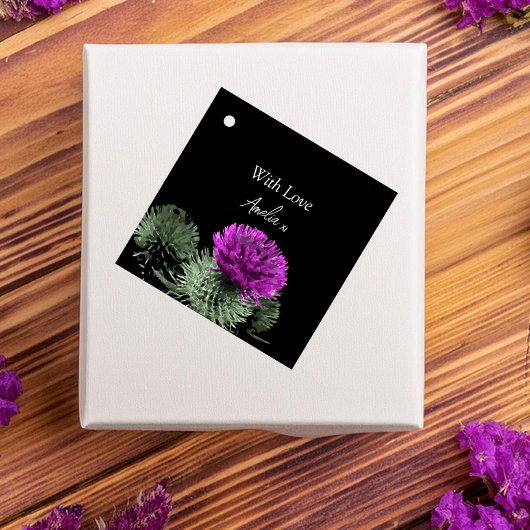 Persoonlijke Schotse Distel Bedankjes Labels
