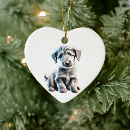 Persoonlijke Schotse Hertenhond Puppy Keramisch Ornament (Boom)